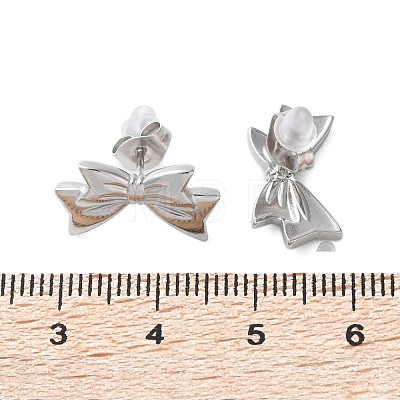 304 Stainless Steel Stud Earrings for Women EJEW-K306-04P-1