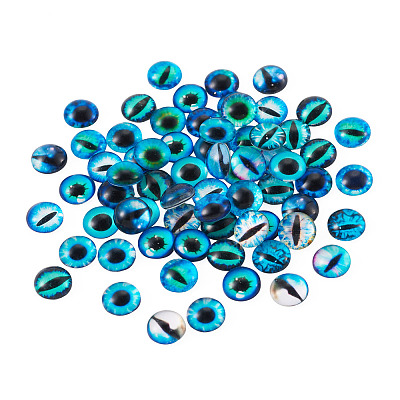 70Pcs 2 Styles Glass Cabochons GLAA-TADJ0001-18E-1