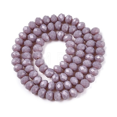 Opaque Solid Color Imitation Jade Glass Beads Strands EGLA-A044-P6mm-D13-1