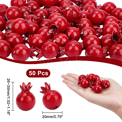 Mini Foam Imitation Pomegranate DJEW-WH0038-31-1