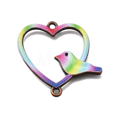 Rainbow Color Alloy Enamel Colorful Links Connector Charms FIND-C097-02B-R-1