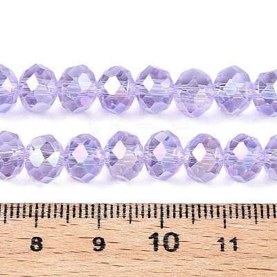 Electroplate Glass Beads Strands EGLA-A044-T8mm-B17-1