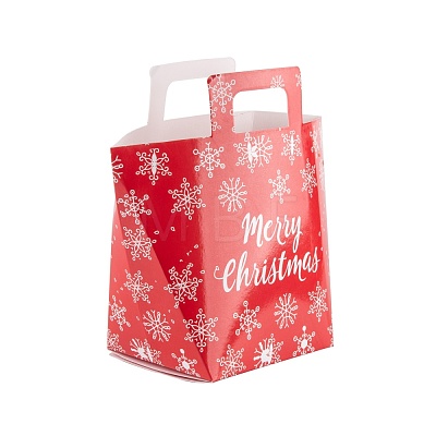 Christmas Theme Rectangle Foldable Creative Kraft Paper Gift Bag CON-B002-02B-1