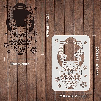 Plastic Reusable Drawing Painting Stencils Templates DIY-WH0202-274-1