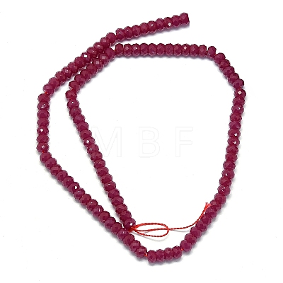 Lab Grown Red Corundum Beads Strands G-G106-A45-04-1-1