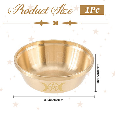 Brass Offering Bowl for Altar Meditation AJEW-WH20816-262B-1