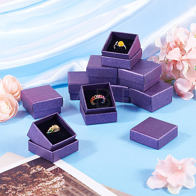 12Pcs Paper Packing Ring Boxes CON-TA0001-42A-1