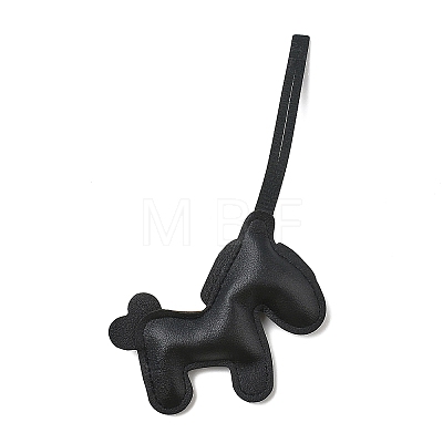 Horse PU Leather Pendant Decorations HJEW-A012-01E-1