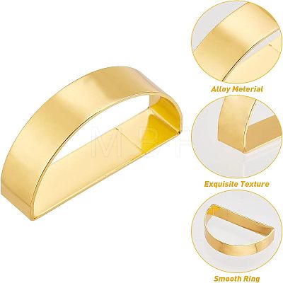 Fingerinspire D-shaped Iron Napkin Rings AJEW-FG0001-64-1