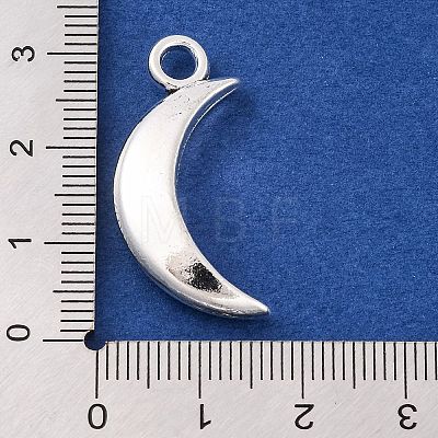 Tibetan Style Alloy Moon Pendants X-TIBEP-Q043-032-RS-1