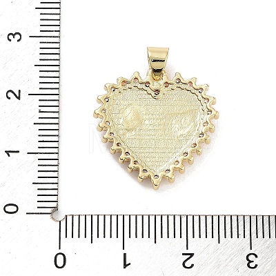 Rack Plating Brass Micro Pave Cubic Zirconia Pendants KK-Z064-05G-1