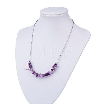 Gemstone Pendant Necklaces NJEW-JN01706-1