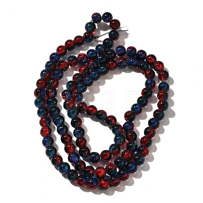 Crackle Glass Beads Strands CCG-C002-8mm-10-1