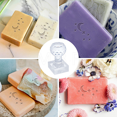 Clear Acrylic Soap Stamps DIY-WH0477-003-1