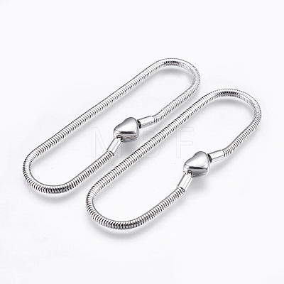 Tarnish Resistant 304 Stainless Steel European Style Chains Bracelet Making X-STAS-E428-10A-P-1