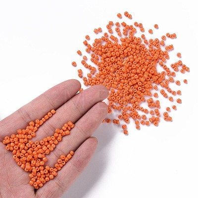 Baking Paint Glass Seed Beads SEED-US0003-4mm-K4-1