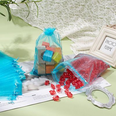 Organza Gift Bags with Drawstring OP-R016-17x23cm-17-1