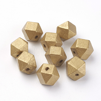 Spray Painted Natural Wooden Beads WOOD-S037-108B-20mm-1
