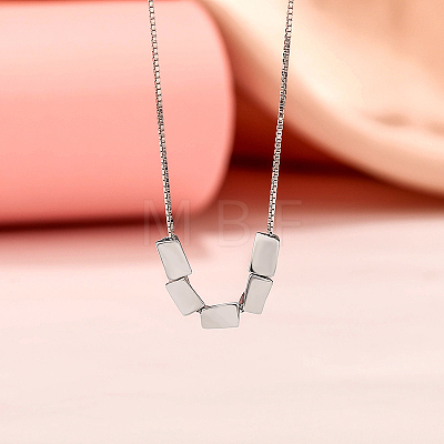 925 Sterling Silver Twist Triangle Pendant Women's Necklaces RF0032-1