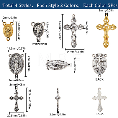 SUNNYCLUE Religion Theme Jewelry Making Finding Kits DIY-SC0024-13-1