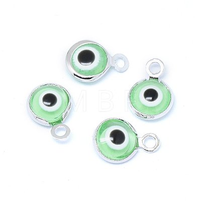 Handmade Evil Eye Lampwork Charms KK-F764-13P-03-1
