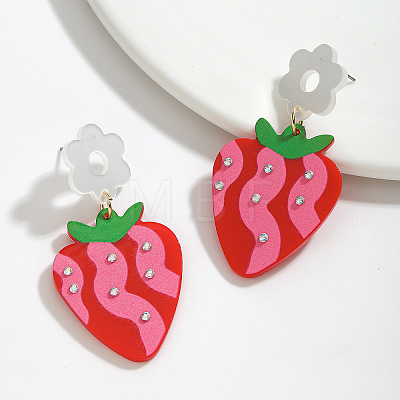 Acrylic Dangle Stud Earrings FS-WG592B9-03-1