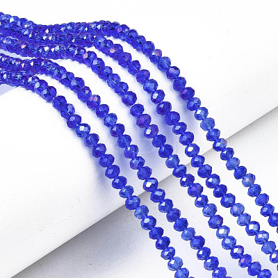 Electroplate Glass Beads Strands EGLA-A034-T3mm-B27-1