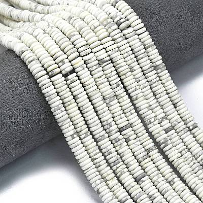 Frosted Natural Howlite Beads Strands G-K389-C17-01-1
