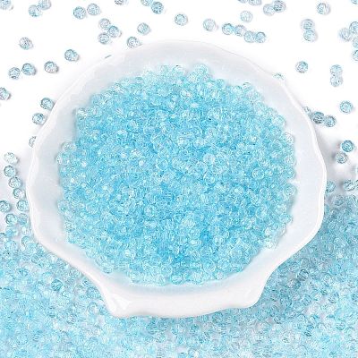 Baking Paint Electroplate Transparent Glass Seed Beads SEED-N006-07K-1