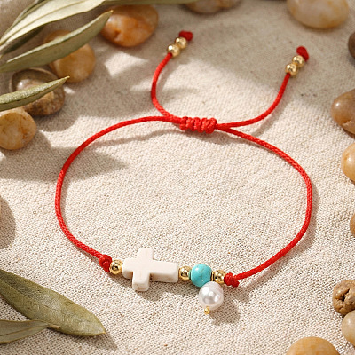 Adjustable Glass Charm Bracelets DL3128-1