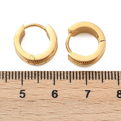 304 Stainless Steel Polishing Effect Hoop Earrings EJEW-M001-37G-1