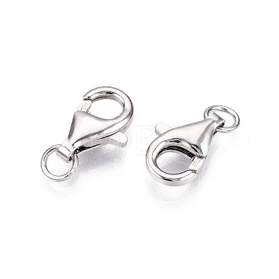 Anti-Tarnish 925 Sterling Silver Lobster Claw Clasps STER-N016-37P-1