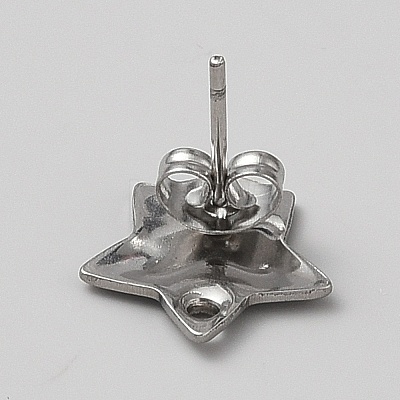 304 Stainless Steel Stud Earring Findings EJEW-WH20014-09B-1