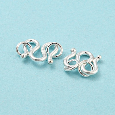925 Sterling Silver S-Hook Clasps STER-K175-06A-S-1
