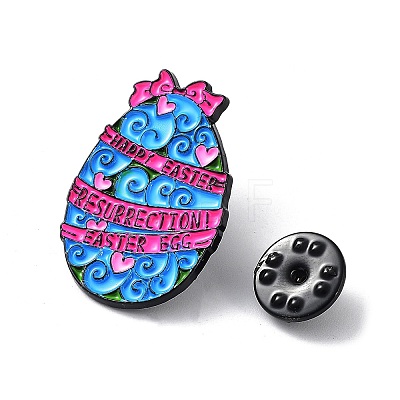 Easter Egg with Heart Enamel Pins JEWB-Q040-01A-1