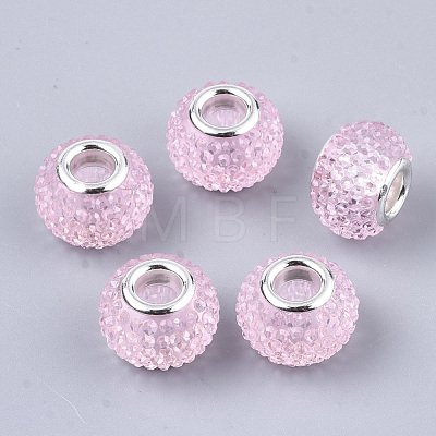 Resin Rhinestone European Beads RPDL-T002-03I-1