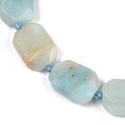 Natural Flower Amazonite Beads Strands G-B125-P05-01-1