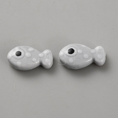 Handmade Porcelain Beads PORC-WH20001-02T-1