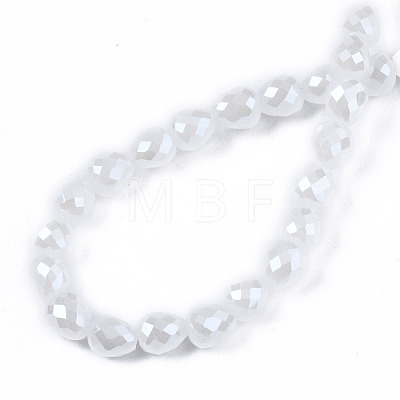 Electroplate Glass Beads Strands EGLA-T008-15D-1