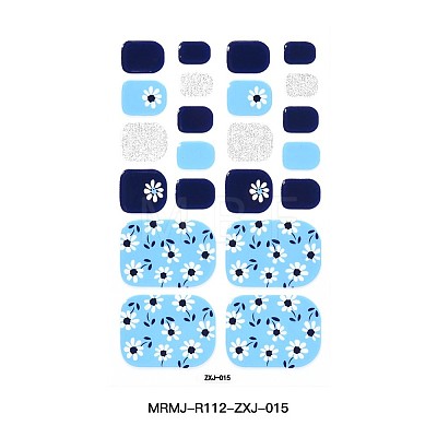 Full-Cover Glitter Powder Toenail Wraps Stickers MRMJ-R112-ZXJ-015-1