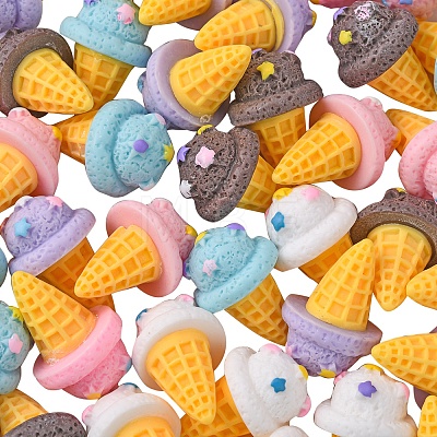 50Pcs 5 Colors Imitation Ice Cream Decoration AJEW-CJ0001-20-1