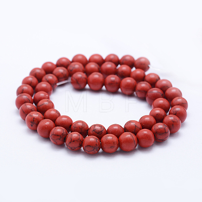 Synthetic Turquoise Beads Strands G-F531-8mm-J02-1