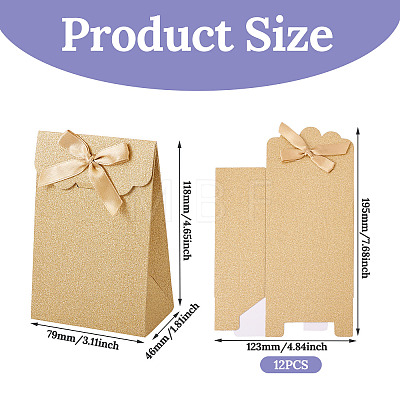 Rectangle Glitter Paper Gift Bags CARB-TAC0002-05D-1
