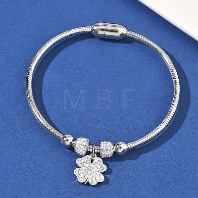304 Stainless Steel Charm Bangles for Women BJEW-D429-02G-1
