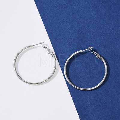 Tarnish Resistant 201 Stainless Steel Hoop Earrings LS-EJEW-F188-24P-B-1