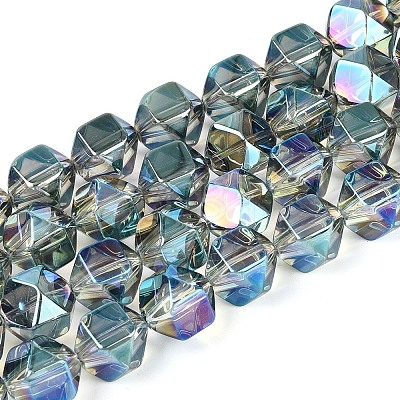 Electroplate Glass Beads Strands EGLA-T021-21G-1