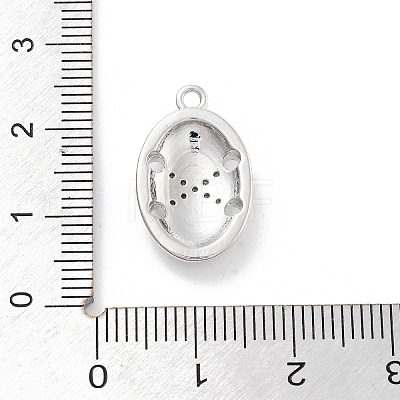 Brass Micro Pave Clear Cubic Zirconia Pendants ZIRC-I067-01F-1