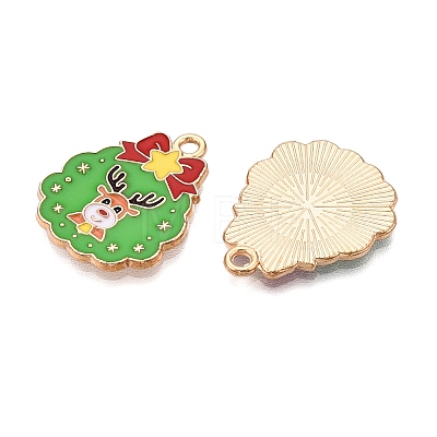 Christmas Theme Alloy Enamel Pendants ENAM-T020-10F-1