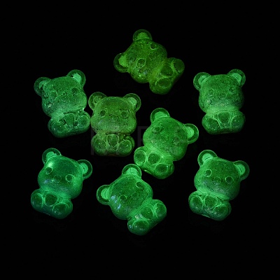 Luminous Opaque UV Plating Acrylic Beads OACR-Q204-17-1