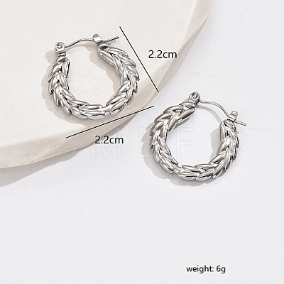 304 Stainless Steel Hoop Earrings VH0217-2-1